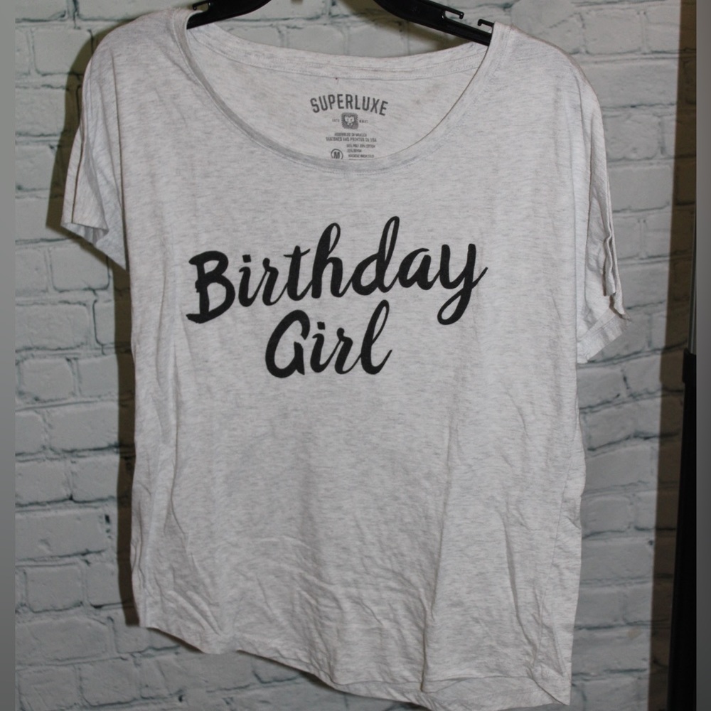 Heather Gray Birthday Girl Top